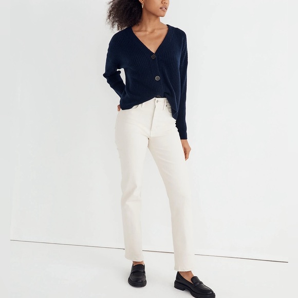The Perfect Vintage Straight Jean in Vintage Canvas Wash - Picture 1 of 4